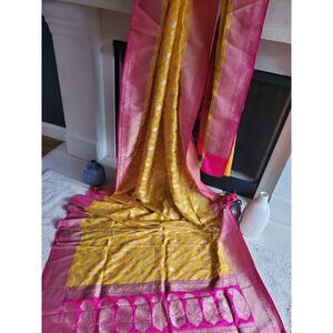 Women Pure Silk Jaal Benarasi Saree Handloom Wedding
